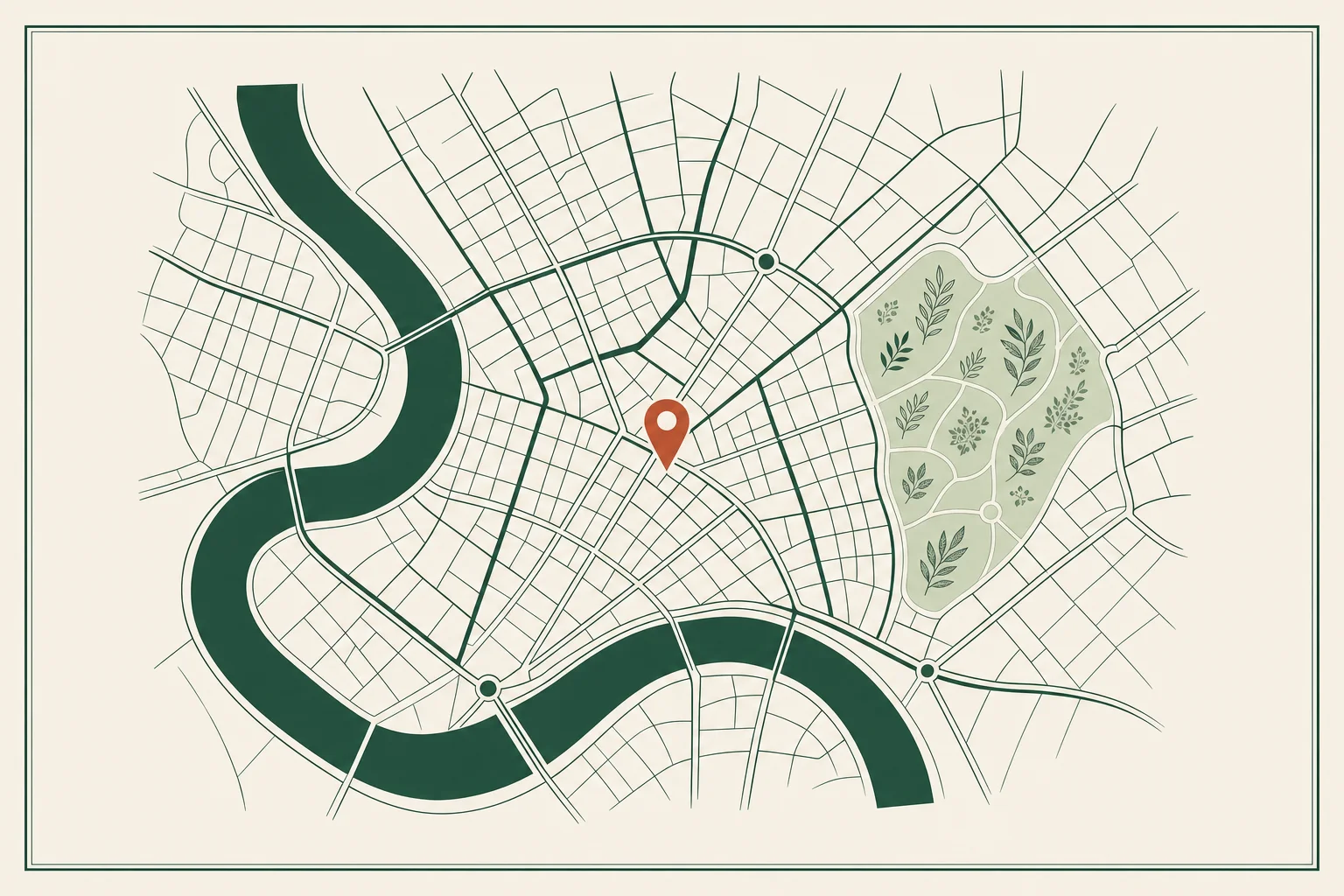 Illustrated map of the streets around 88 Juniper Way, Asheville, NC 28801